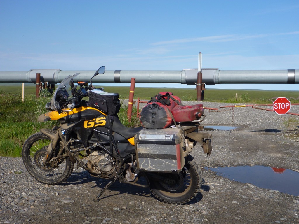 Trans Alaska Pipeline that runs from Prudhoe Bay to Valdez...