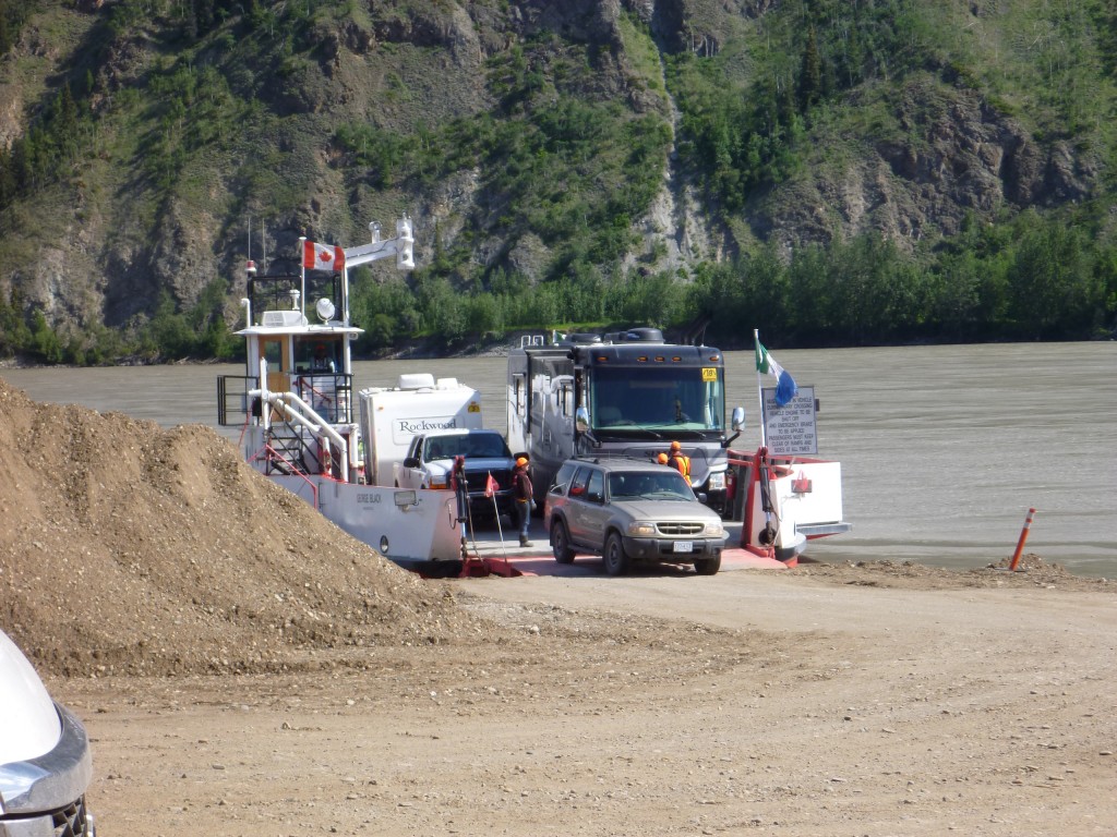 The ferry that takes you across the Yukon river into Dawson City...